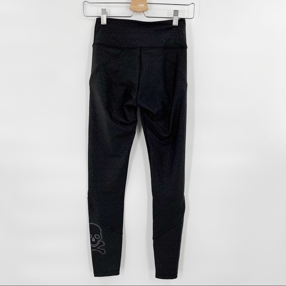 SOULCYCLE high waisted spotted tights with skull size XS - Picture 4 of 9